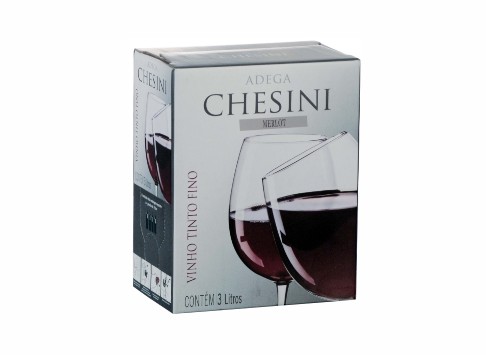 Vinho Chesini Merlot Tinto Seco Bag in Box 3 l