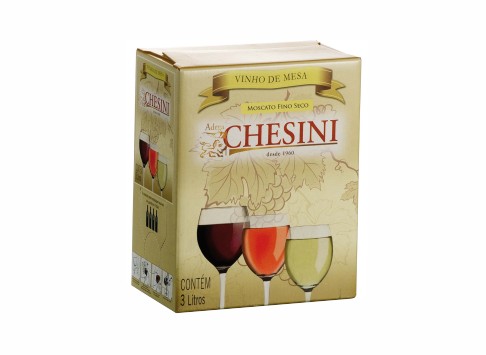 Vinho Chesini Moscato Branco Seco Bag in Box 3 l